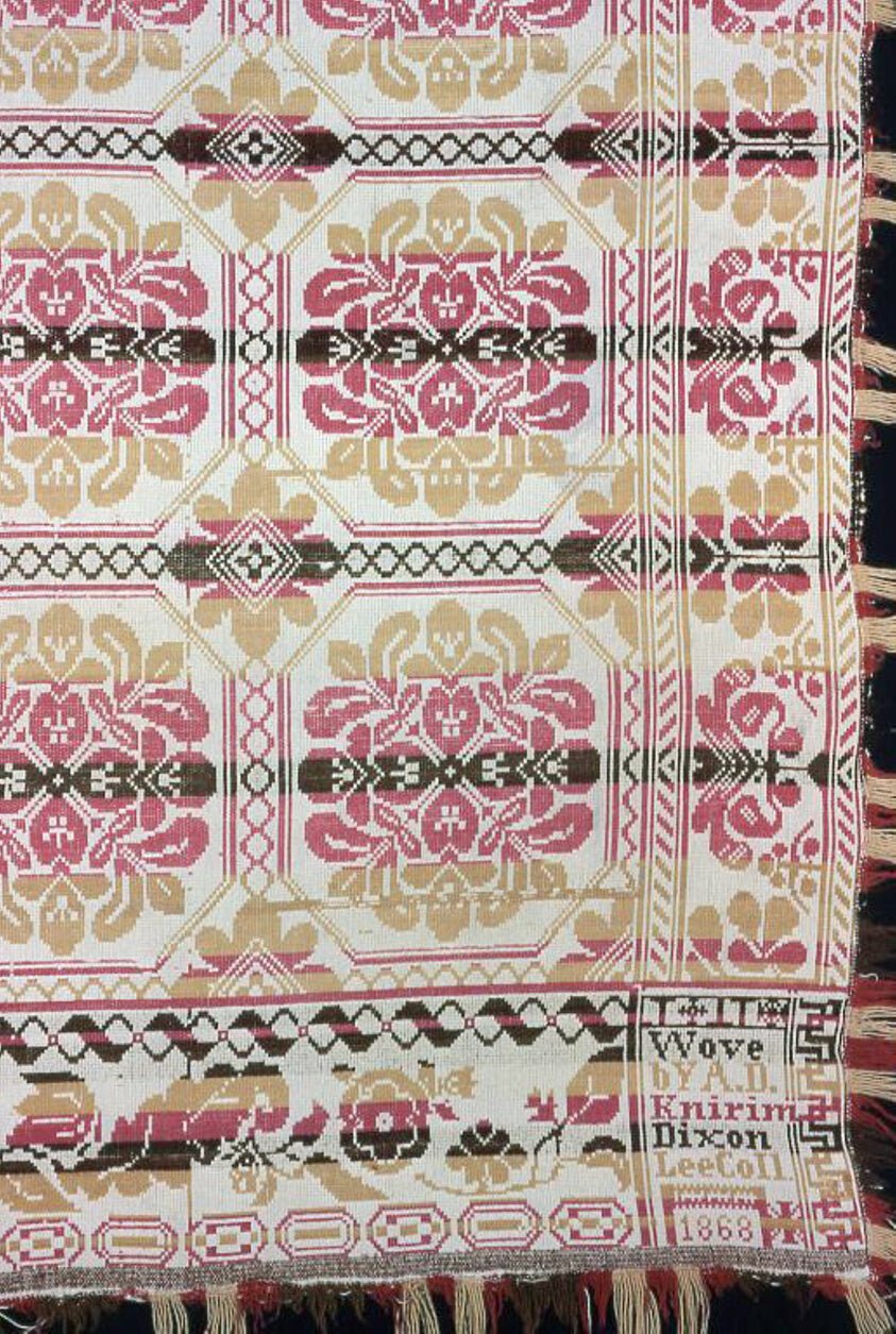 Coverlet by  Adam D. Knirim (American, born German, 1830- after 1883), 23x16"( A2 size ) Poster Print