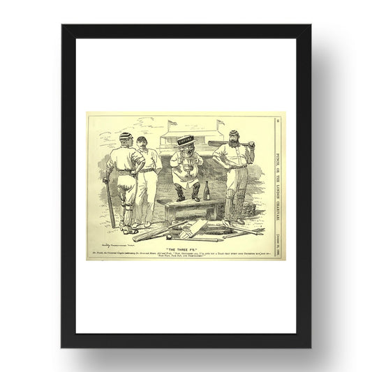 cricket, vintage historic poster in 17x13"(A3) Frame