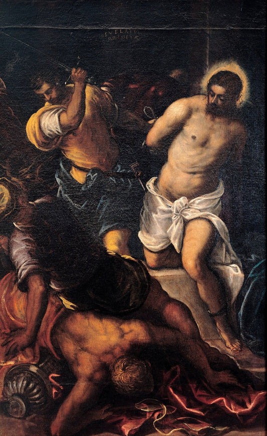 Crowning with thorns, vintage artwork by Tintoretto, A3 (16x12") Poster Print