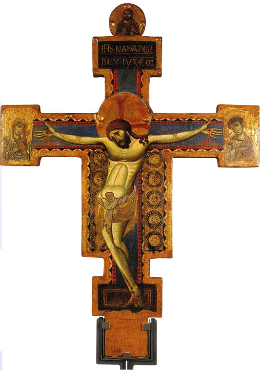 Crucifix of San Benedetto, vintage artwork by Giunta Pisano, A3 (16x12") Poster Print
