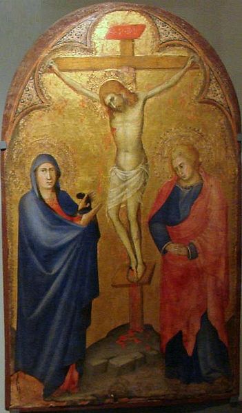 Crucifixion of Christ, vintage artwork by Andrea di Bartolo, A3 (16x12") Poster Print