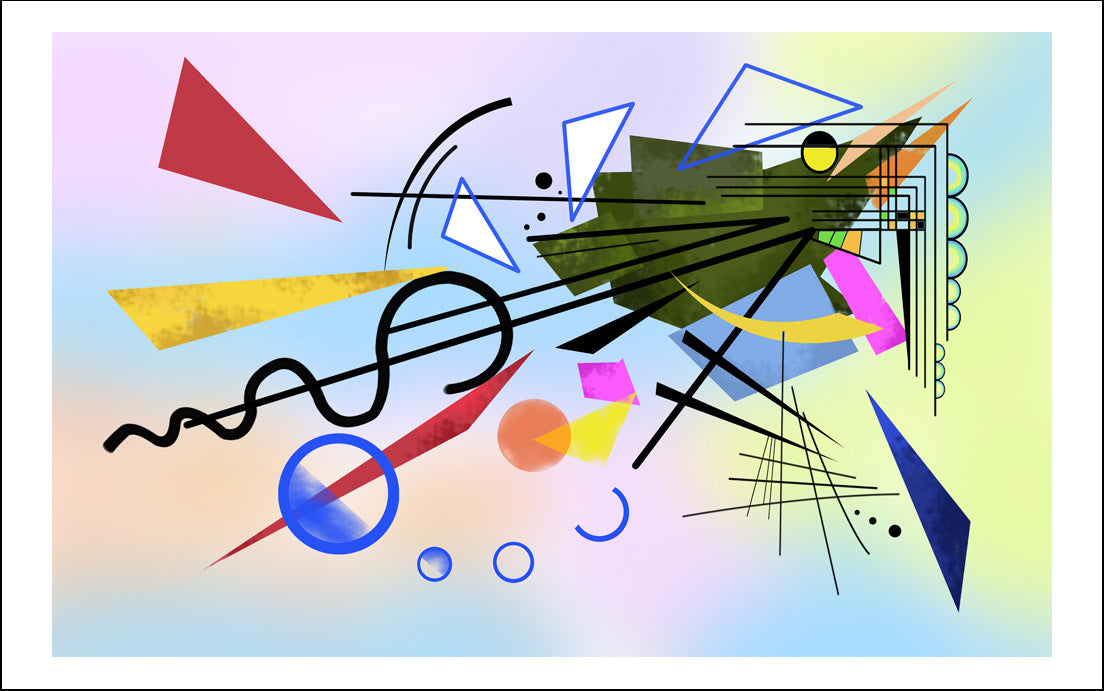cuadrofondo2 by Wassily Kandinsky, 12x8"(A4) Poster Print