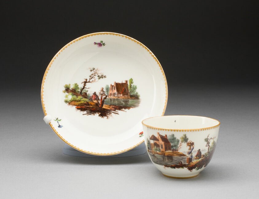 Cup and Saucer by  Amstel Porcelain Factory, 23x16"( A2 size) Poster Print