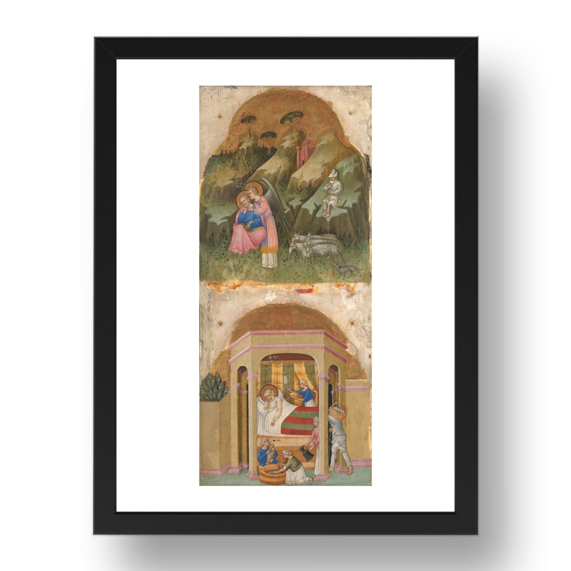 Dalmatian: Saint Joachim and the Angel; The Birth of the Virgin, Poster in 17x13"(A3) Frame
