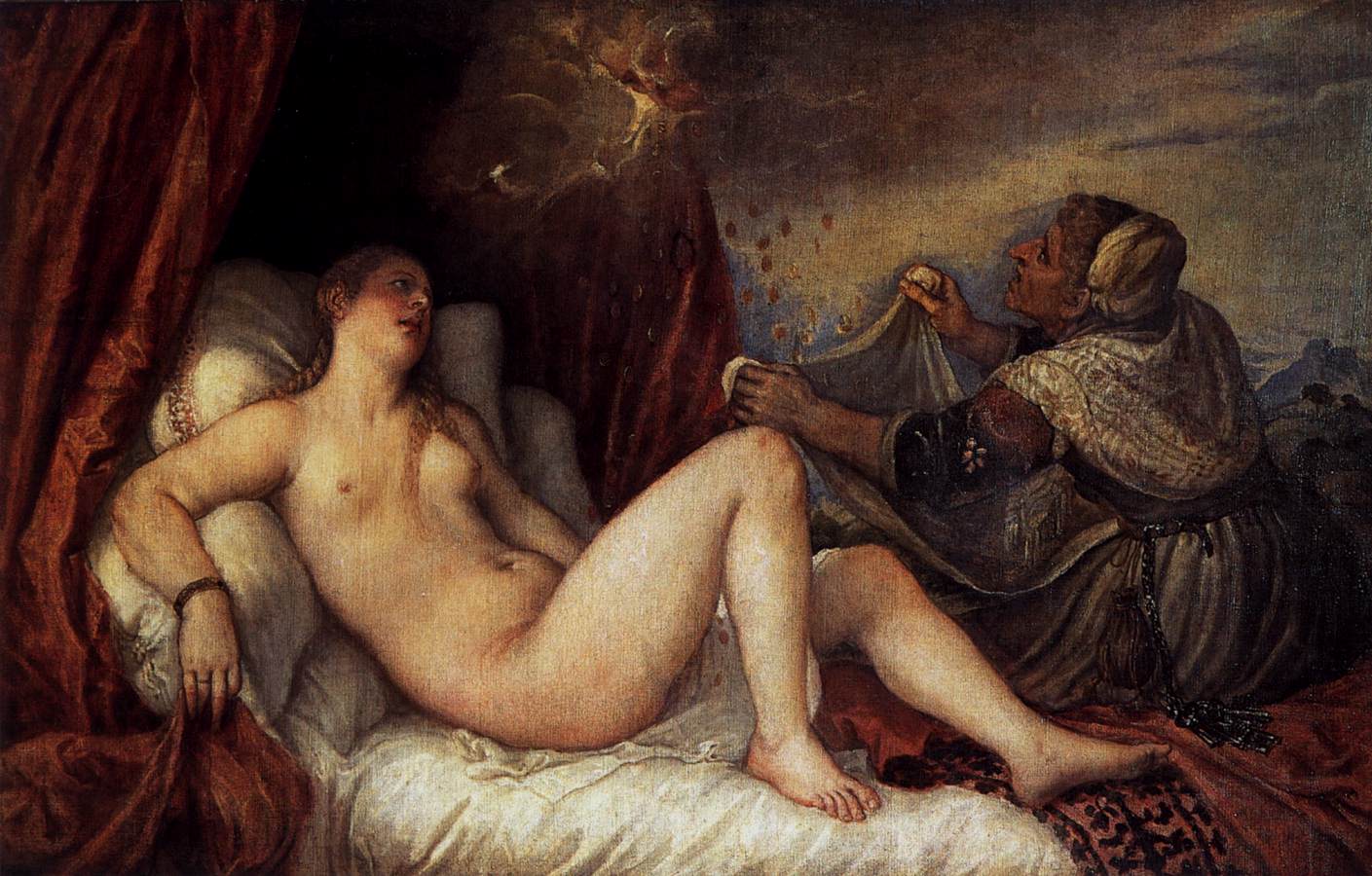 Danaë (Hermitage), vintage artwork by Titian, A3 (16x12") Poster Print