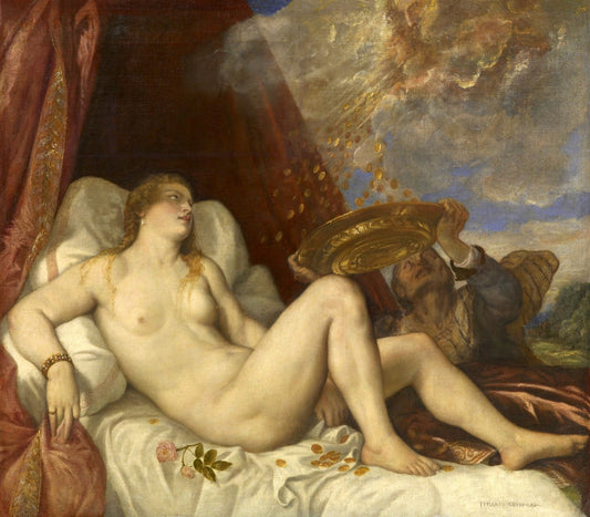 Danaë (Vienna), vintage artwork by Titian, A3 (16x12") Poster Print