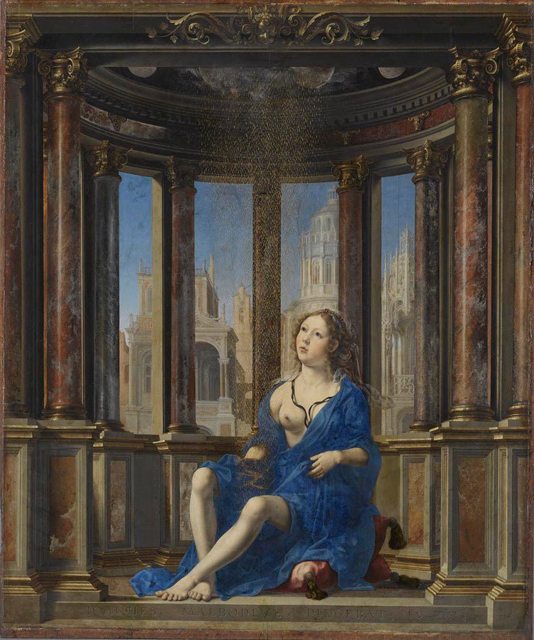 Danäe, vintage artwork by Jan Gossaert, A3 (16x12") Poster Print