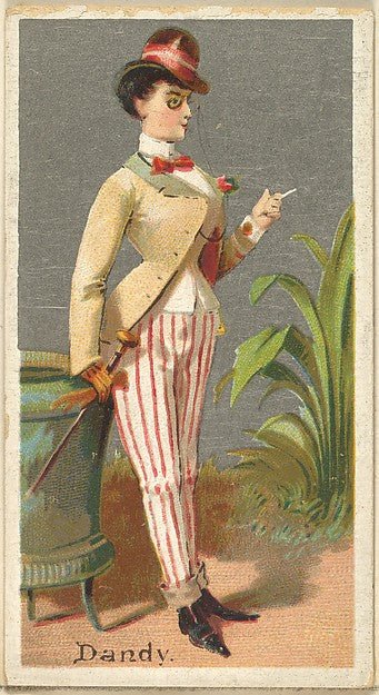 :Dandy from the Occupations for Women series for Old Judge and Dogs Head Cigarettes 1887, vintage artwork, 16x12"(A3) Poster Print
