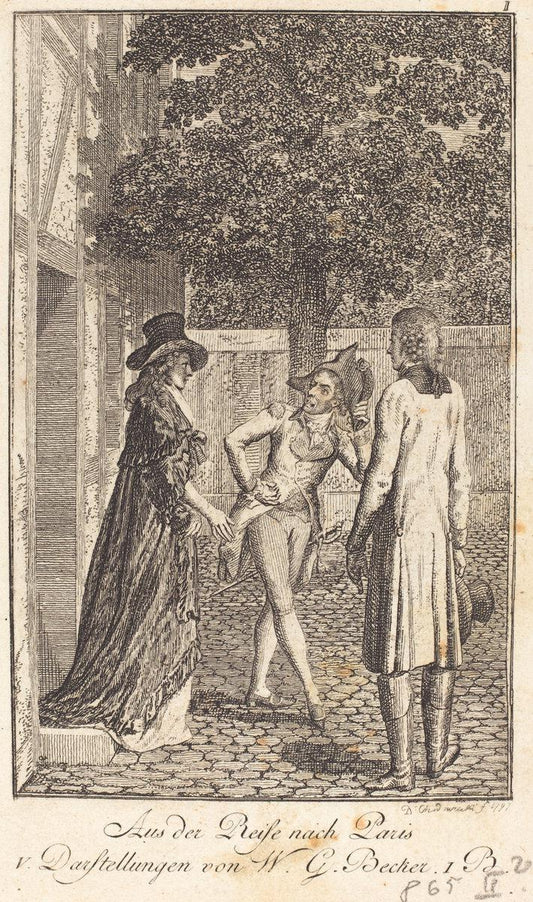 Daniel Nikolaus Chodowiecki:The Voyage to Paris,16x12"(A3) Poster