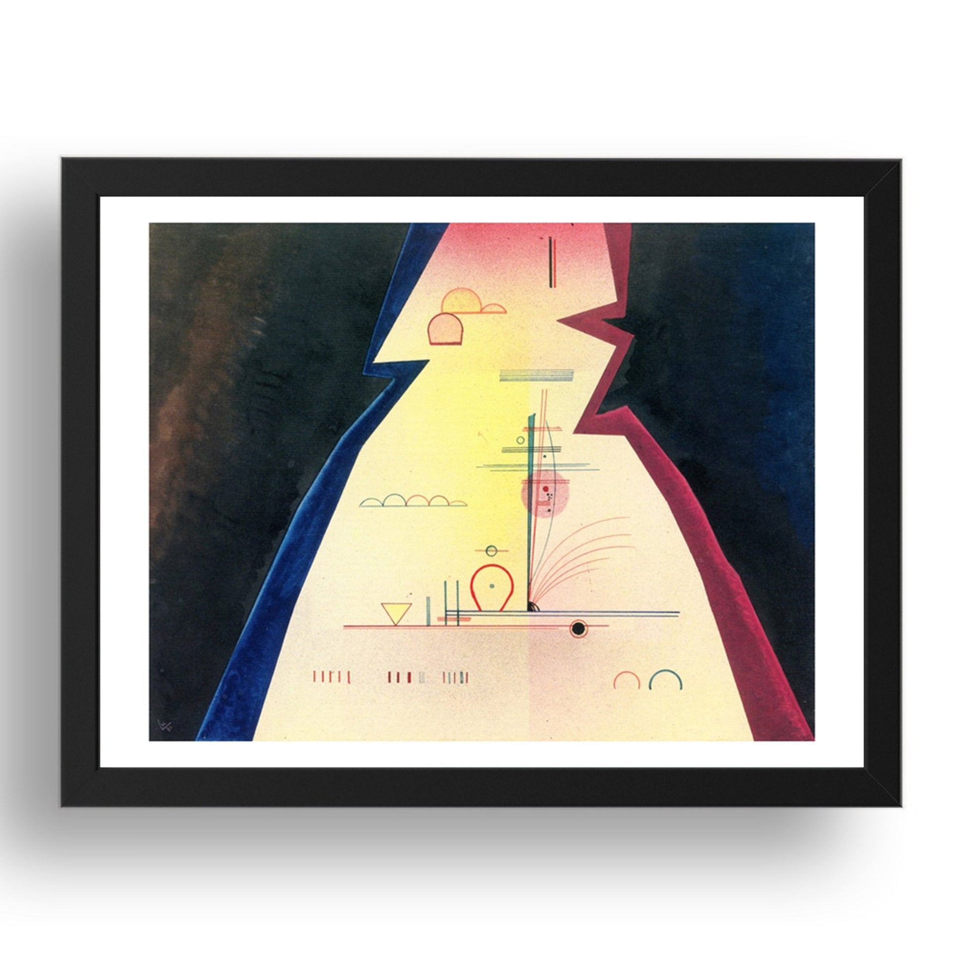 Dark Points 1931 by Wassily Kandinsky, 17x13" Frame
