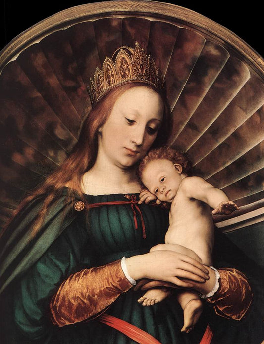 Darmstadt Madonna [detail], vintage artwork by Hans Holbein the Younger, A3 (16x12") Poster Print