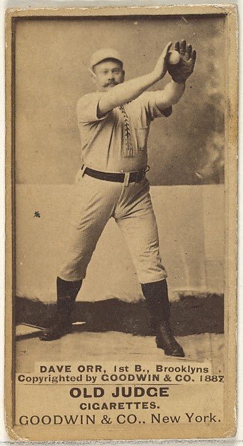 :Dave Orr 1st Base Brooklyn Bridegrooms from the Old Judge s-16x12"(A3) Poster