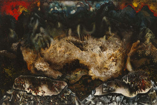 David Alfaro Siqueiros - Collective Suicide, vintage art, A3 (16x12")  Poster Print 