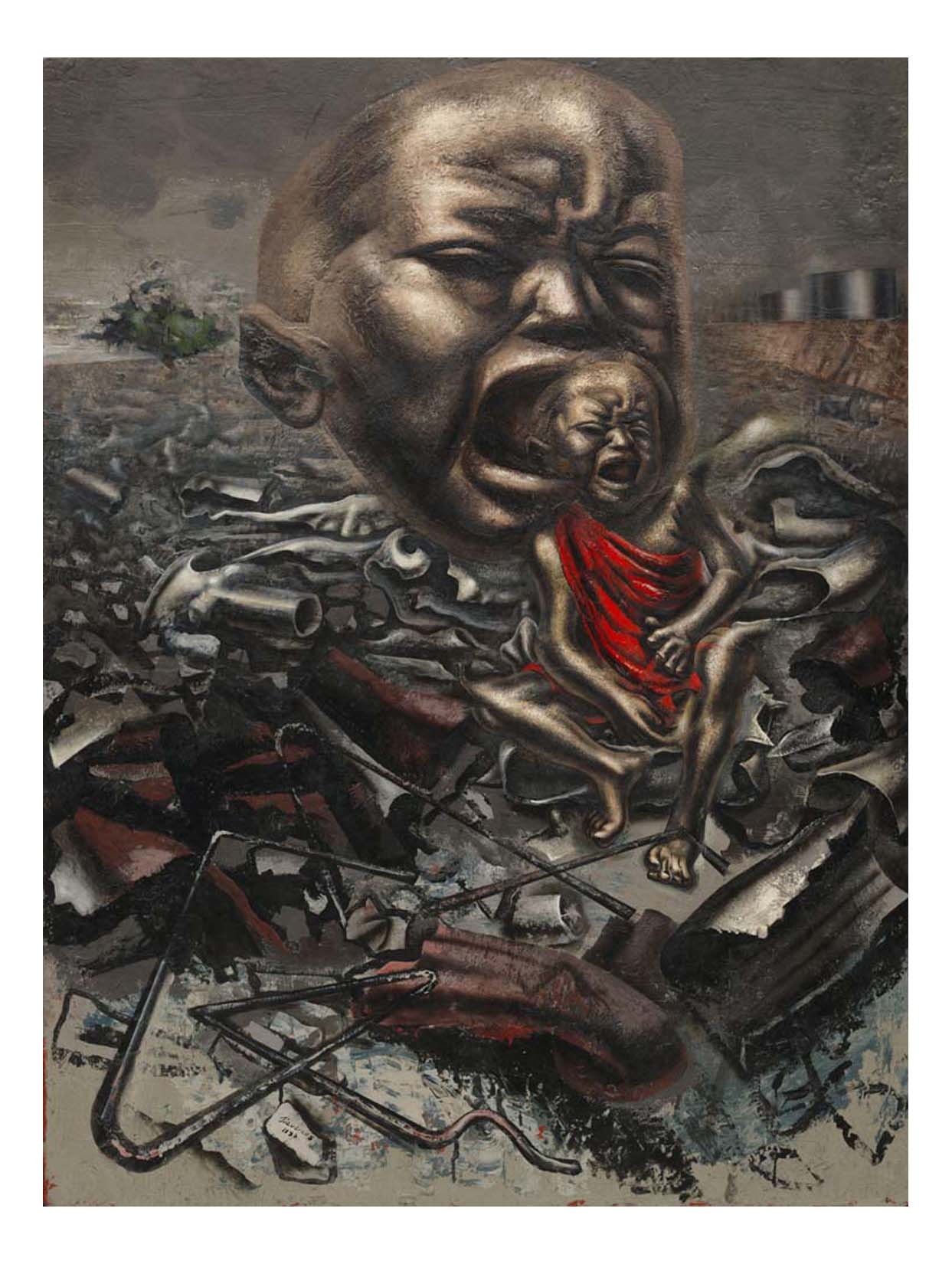 David Alfaro Siqueiros - Echo of a Scream, 16x12" (A3) Poster Print