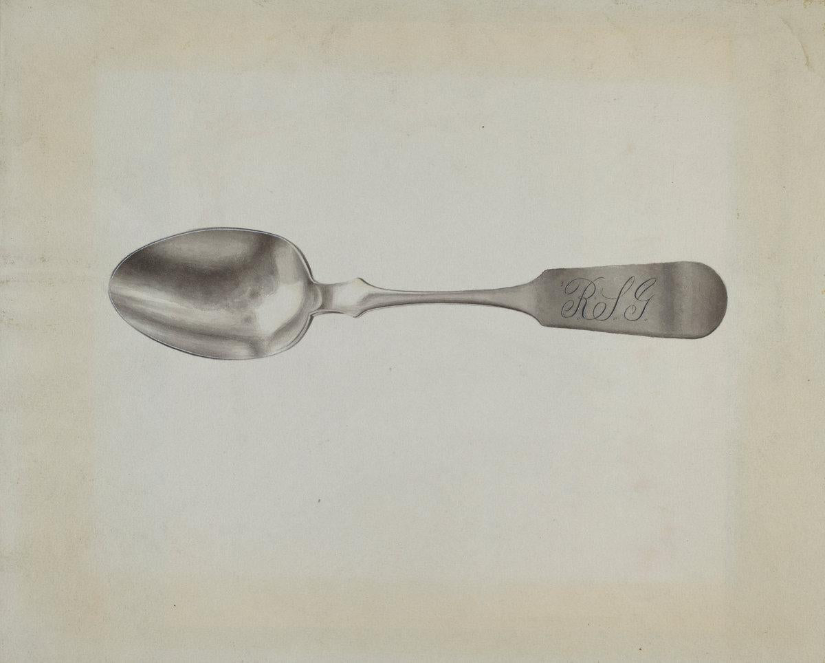 David P Willoughby:Silver Tablespoon,16x12"(A3) Poster