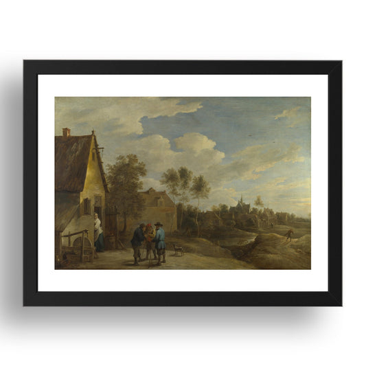 David Teniers the Younger: A View of a Village, Poster in 17x13"(A3) Frame