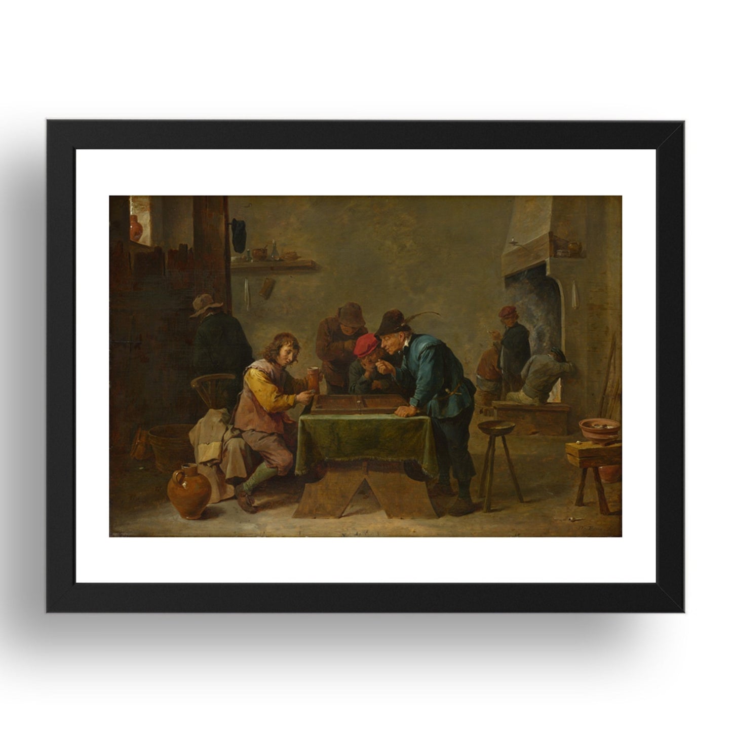 David Teniers the Younger: Backgammon Players, Poster in 17x13"(A3) Frame