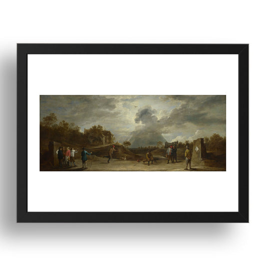 David Teniers the Younger: Peasants at Archery, Poster in 17x13"(A3) Frame