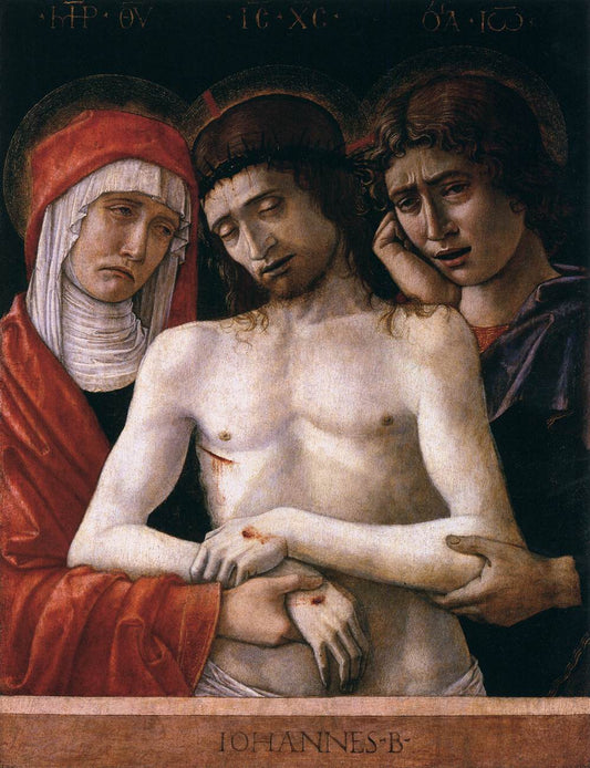 Dead Christ Supported by  the Virgin and Saint John (Pietà ), vintage artwork by Giovanni Bellini, A3 (16x12") Poster Print