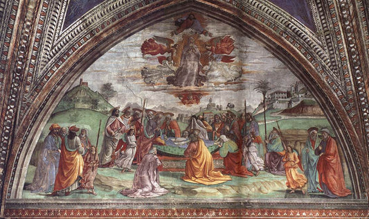 Death and Assumption of the Virgin, vintage artwork by Domenico Ghirlandaio, A3 (16x12") Poster Print