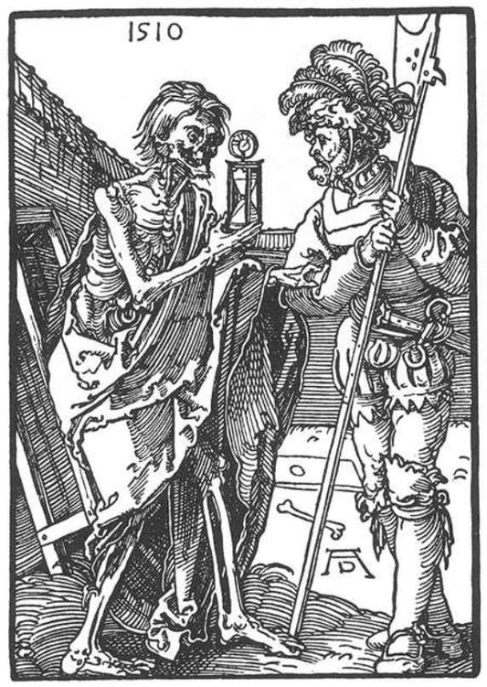 Death and the Landsknecht, vintage artwork by Albrecht Dürer, A3 (16x12") Poster Print