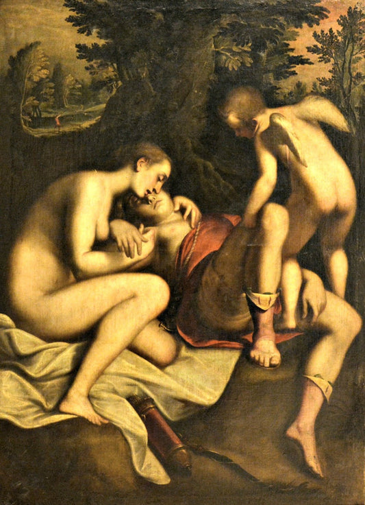 Death of Adonis, vintage artwork by Luca Cambiaso, A3 (16x12") Poster Print