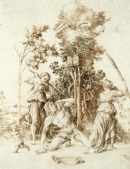 Death of Orpheus, vintage artwork by Albrecht Dürer, A3 (16x12") Poster Print