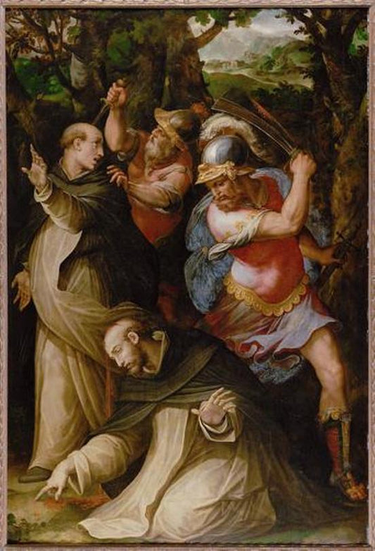Death of Peter the Martyr, vintage artwork by Giorgio Vasari, A3 (16x12") Poster Print