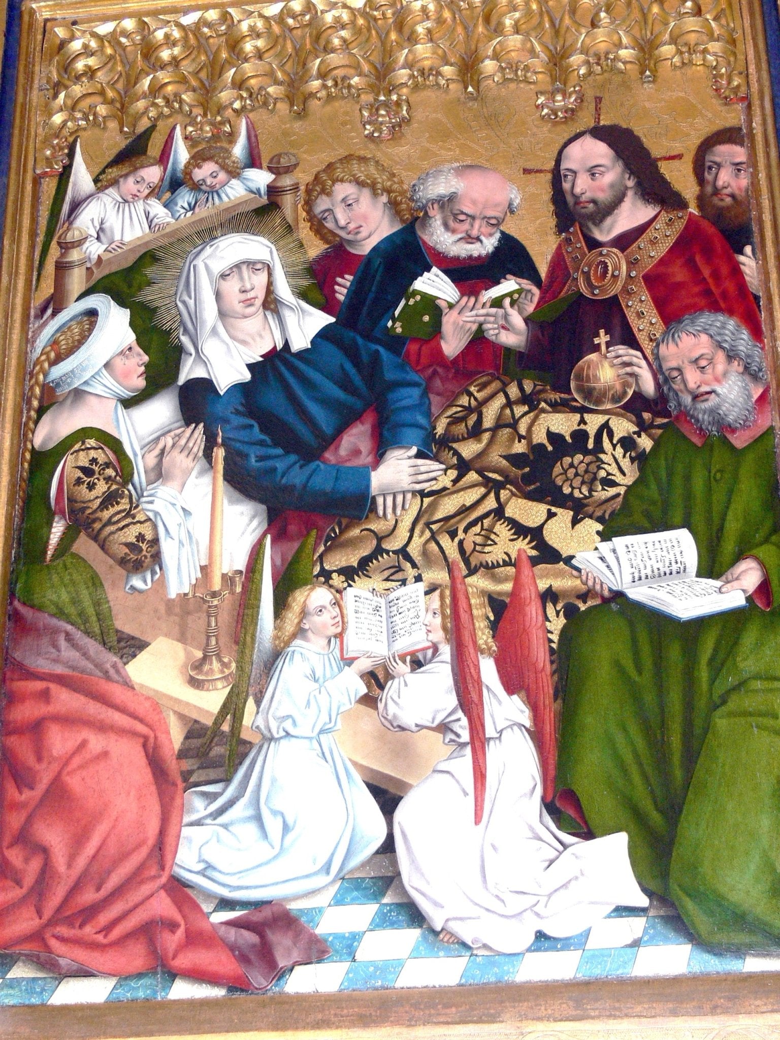 Death of the Virgin (detail of the Twelve Apostles Altarpiece), vintage artwork by Friedrich Herlin, A3 (16x12") Poster Print