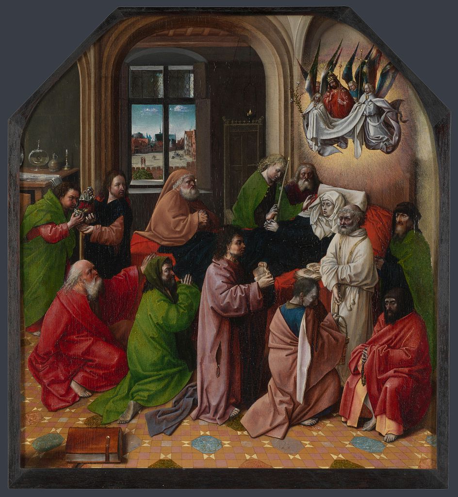 Death of the Virgin, vintage artwork by After Hugo van der Goes, A3 (16x12") Poster Print