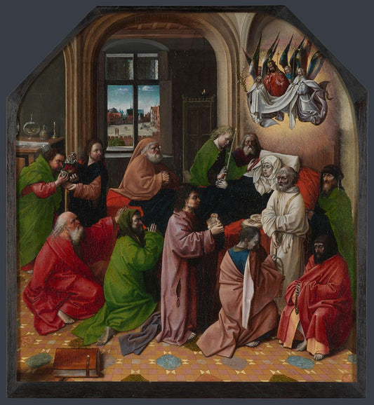 Death of the Virgin, vintage artwork by After Hugo van der Goes, A3 (16x12") Poster Print