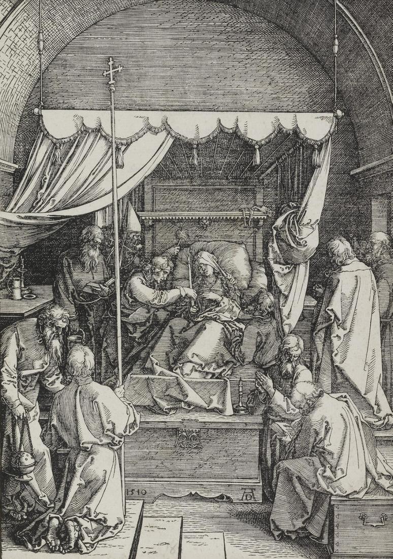 Death of the Virgin, vintage artwork by Albrecht Dürer, A3 (16x12") Poster Print