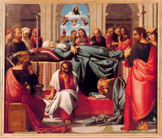 Death of the virgin, vintage artwork by Fernando Yáñez  de la Almedina, A3 (16x12") Poster Print