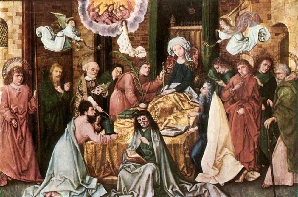 Death of the Virgin, vintage artwork by Hans Holbein the Elder, A3 (16x12") Poster Print