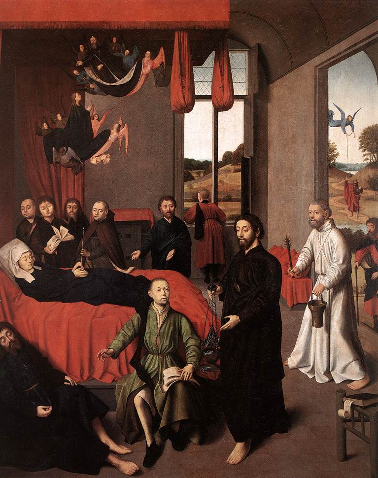 Death of the Virgin, vintage artwork by Petrus Christus, A3 (16x12") Poster Print