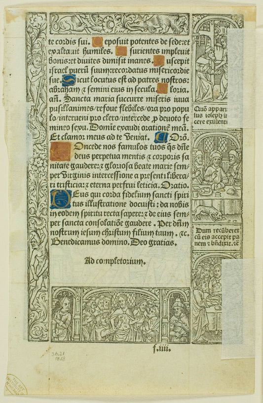 Death of Virgin, from Book of Hours by  Philippe Pigouchet (French, active 1488-1518),23x16"( A2 size ) Poster Print