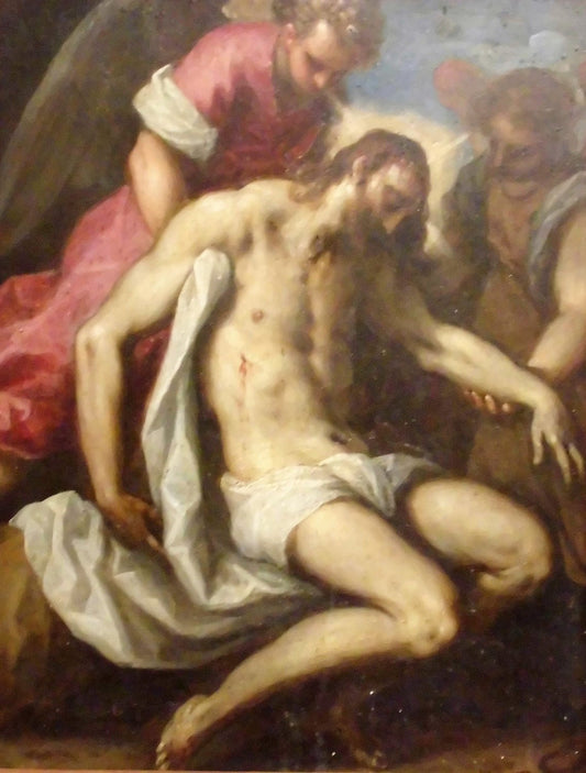 Decent from the Cross, vintage artwork by Titian, A3 (16x12") Poster Print