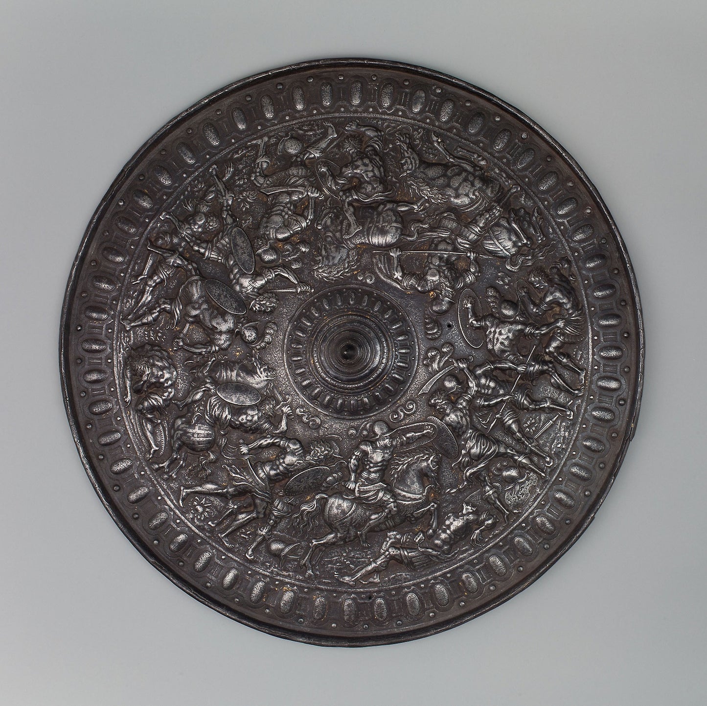 Parade Shield of Henry II, King of France (reigned 1547-1559), copy of -  Simoni of Geneva,  Poster Print Wall Art