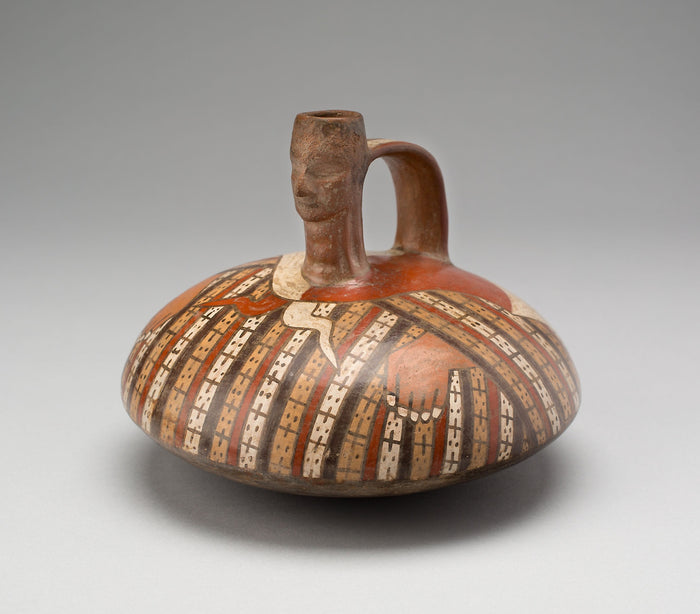 Vessel in the Form of the Head and Torso of a Figure: Nazca/Tiwanaku-Wari,16x12