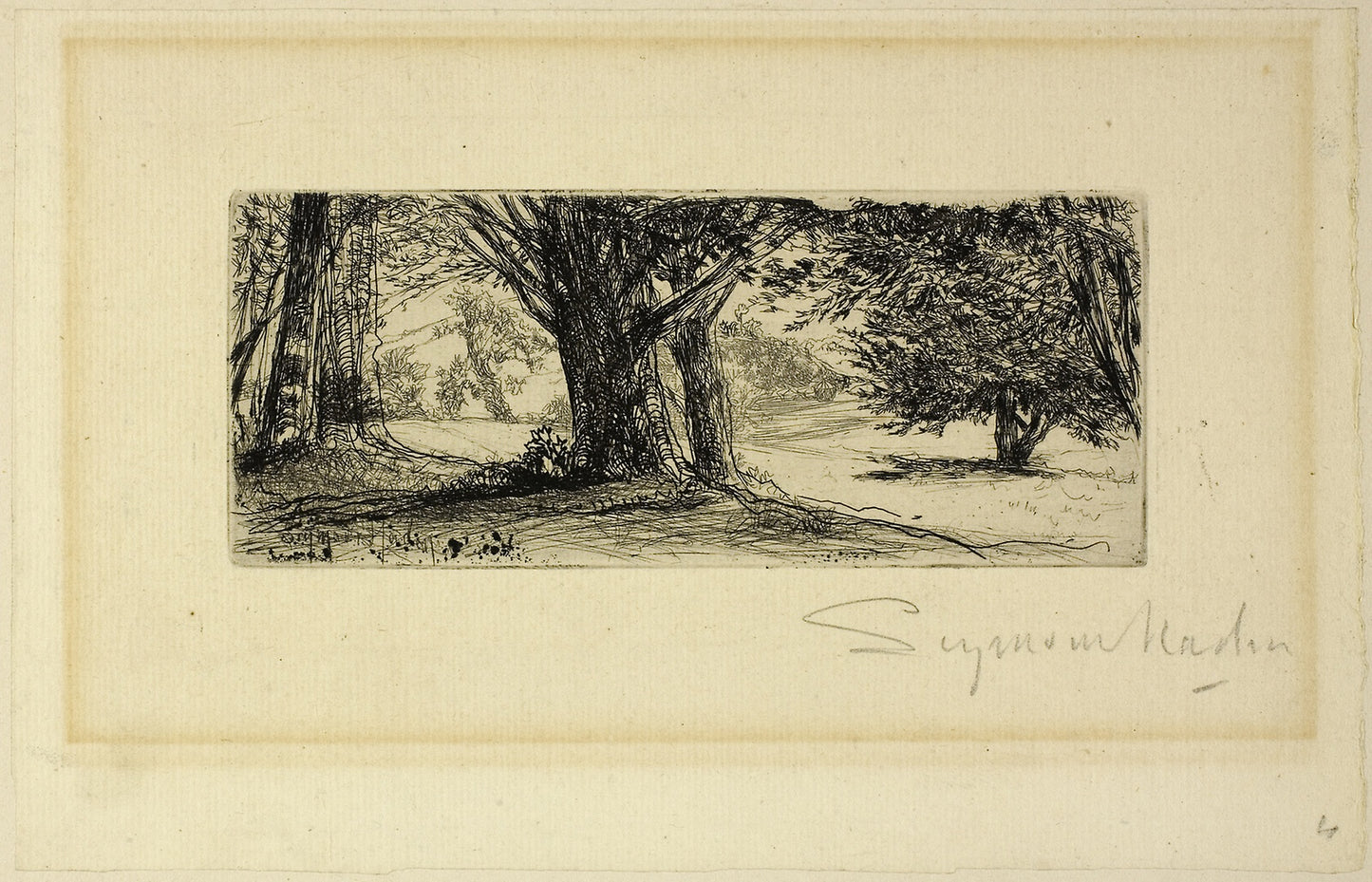 The Holly Fields -  Francis Seymour Haden,  Poster Print Wall Art