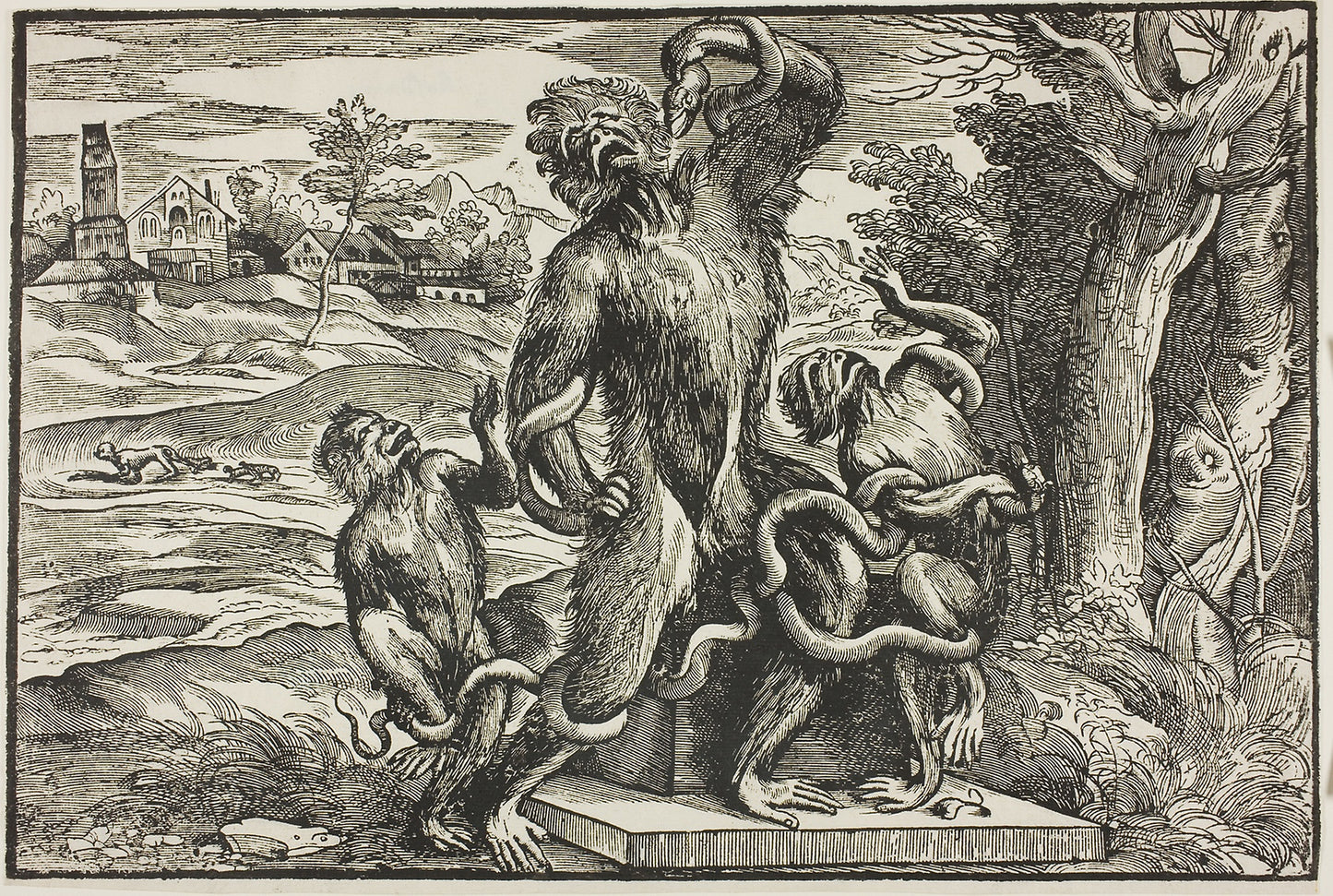 Laöcoon -  Nicolò Boldrini (Italian, c. 1500–1566),  Poster Print Wall Art