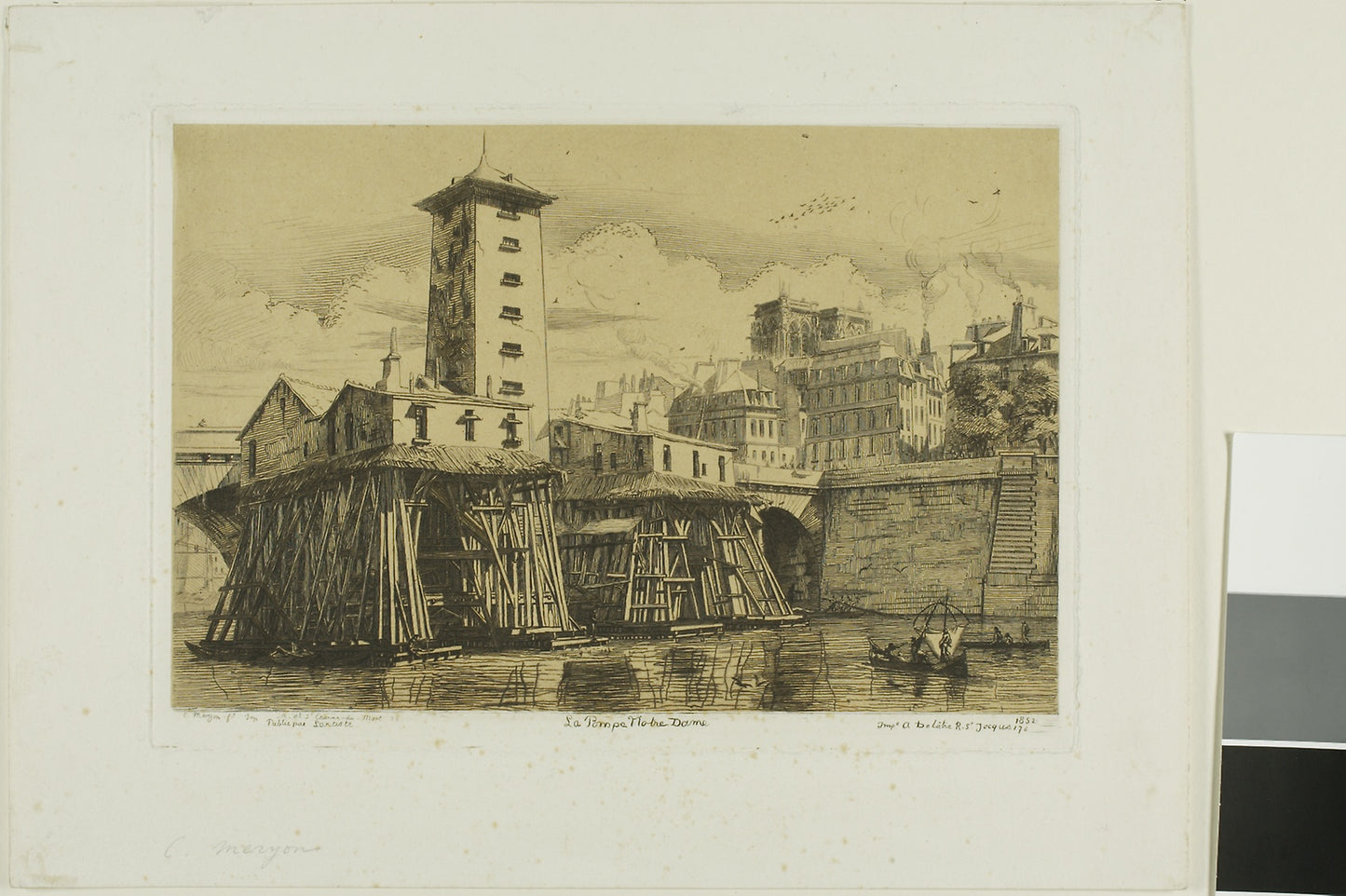 La Pompe Notre-Dame, Paris -  Etienne Leguay (French, 1762-1846),  Poster Print Wall Art