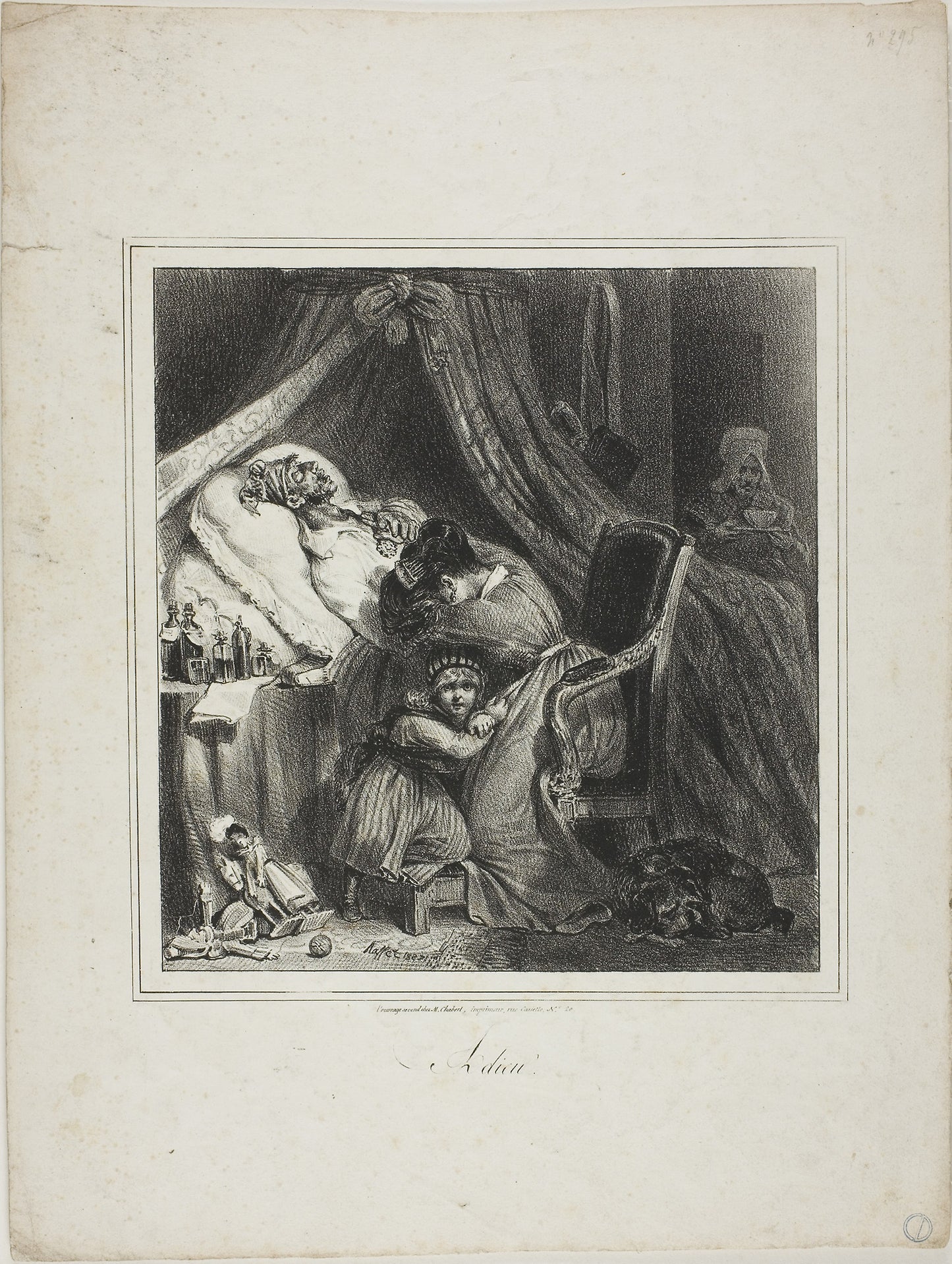 Goodbye -  Denis Auguste Marie Raffet (French, 1804-1860),  Poster Print Wall Art