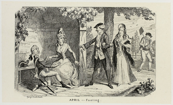 April - Fooling from George Cruikshank's Steel Etchings to The Comic Almanacks: 1835-1853: George Cruikshank (English, 1792-1878),16x12