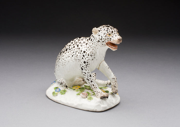 Wounded Leopard: Meissen Porcelain Manufactory,16x12