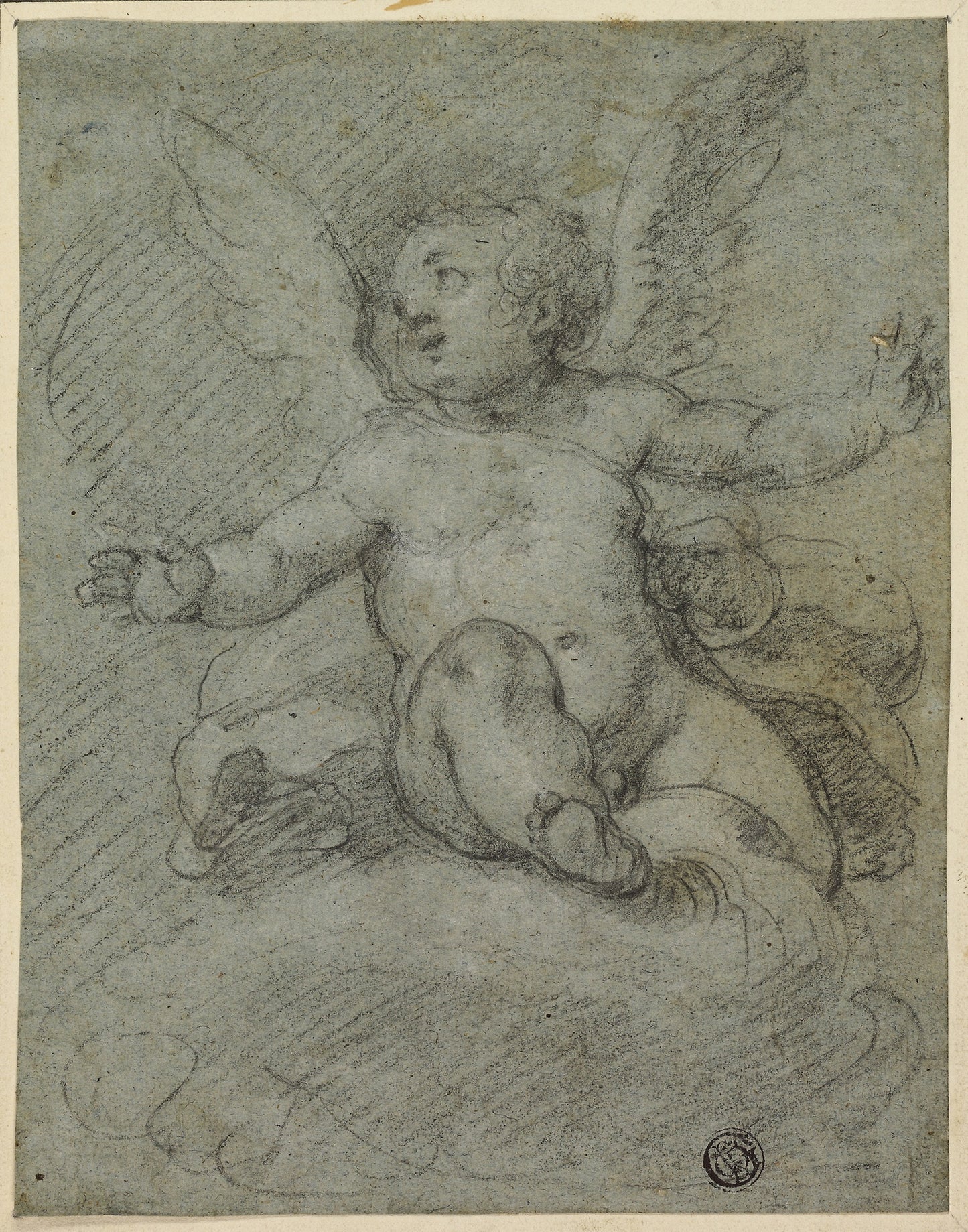 Putto Seated on Clouds -  Denys Calvaert,  Poster Print Wall Art
