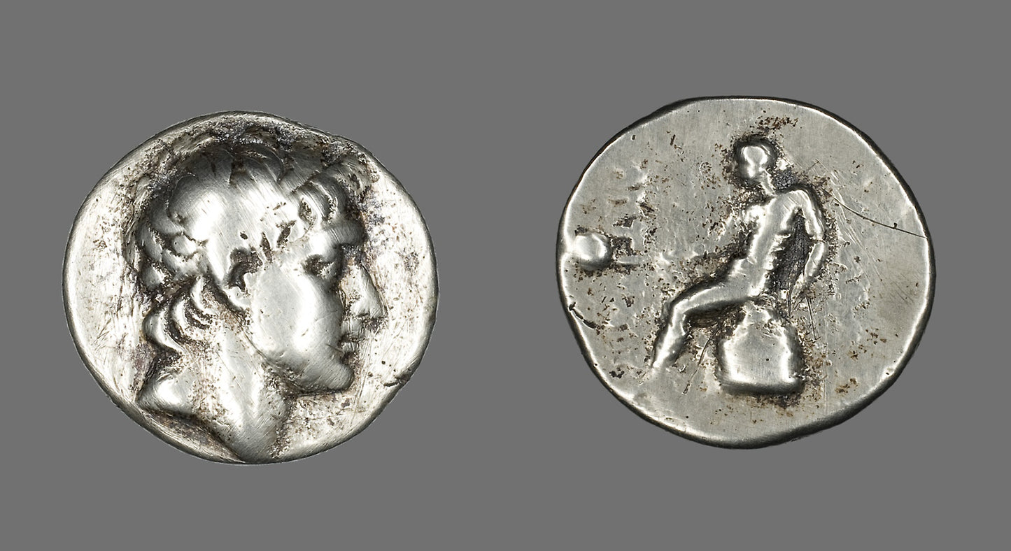 Tetradrachm (Coin) Portraying Antiochus I, II or III (?) -  Greek,  Poster Print Wall Art