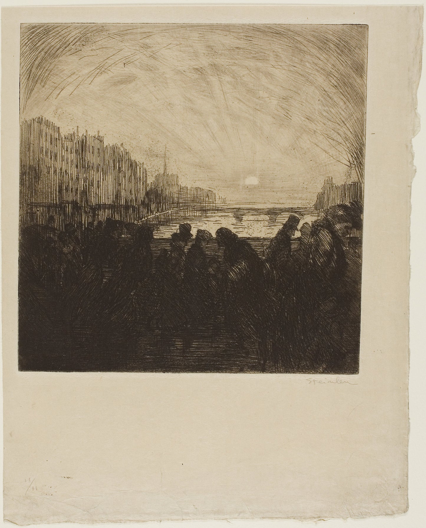 Effect of the setting sun -  Théophile-Alexandre Steinlen,  Poster Print Wall Art