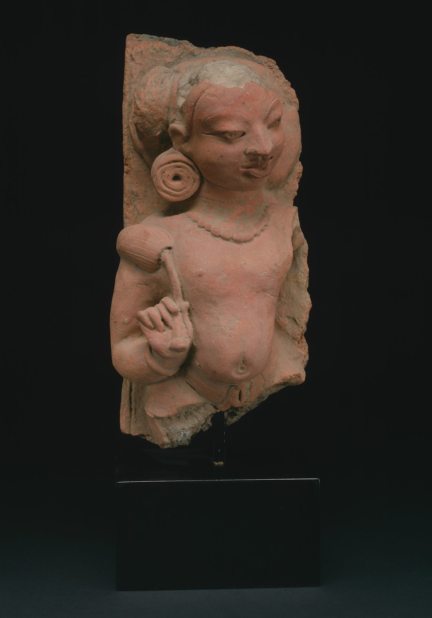 Male Deity (Deva) Holding a Lotus Bud -  India,  Poster Print Wall Art