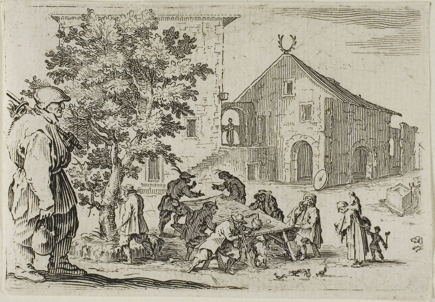 The Inn, from The Caprices -  Jacques Callot,  Poster Print Wall Art